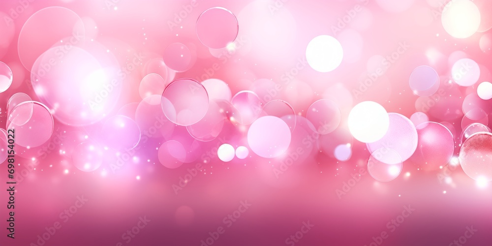 Background with pink bokeh on bright white tone background Background with pink bokeh on bright white tone background