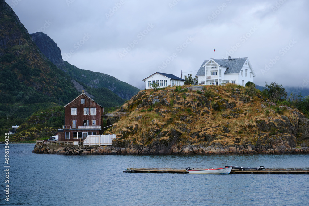 Fototapeta premium Houses in the lofoten islands