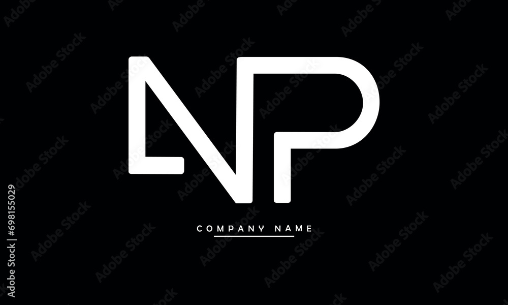 PN, NP, P, N Abstract Letters Logo Monogram PN, NP, P, N Abstract Letters Logo Monogram