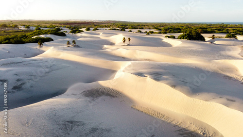 The magnificent dunes of Dunas Do Rosato on the north coast of Brazil between Punta do Mel and Porto do Mangue. Magical place