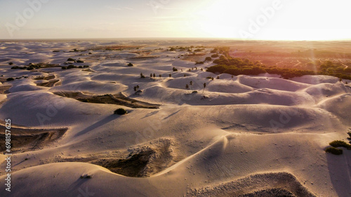 The magnificent dunes of Dunas Do Rosato on the north coast of Brazil between Punta do Mel and Porto do Mangue. Magical place photo