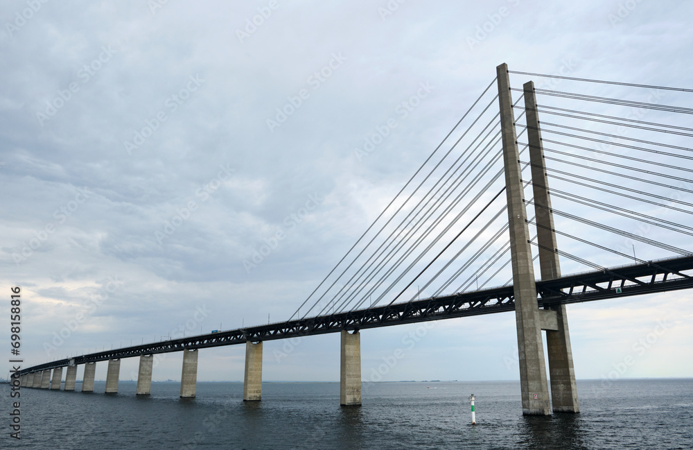 suspension bridge over the sea in Denmark suspension bridge over the sea in Denmark
