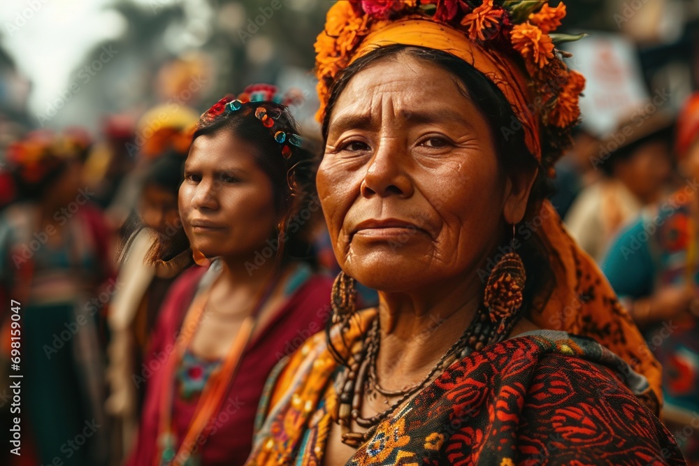 Confident Woman in Traditional Festival Attire