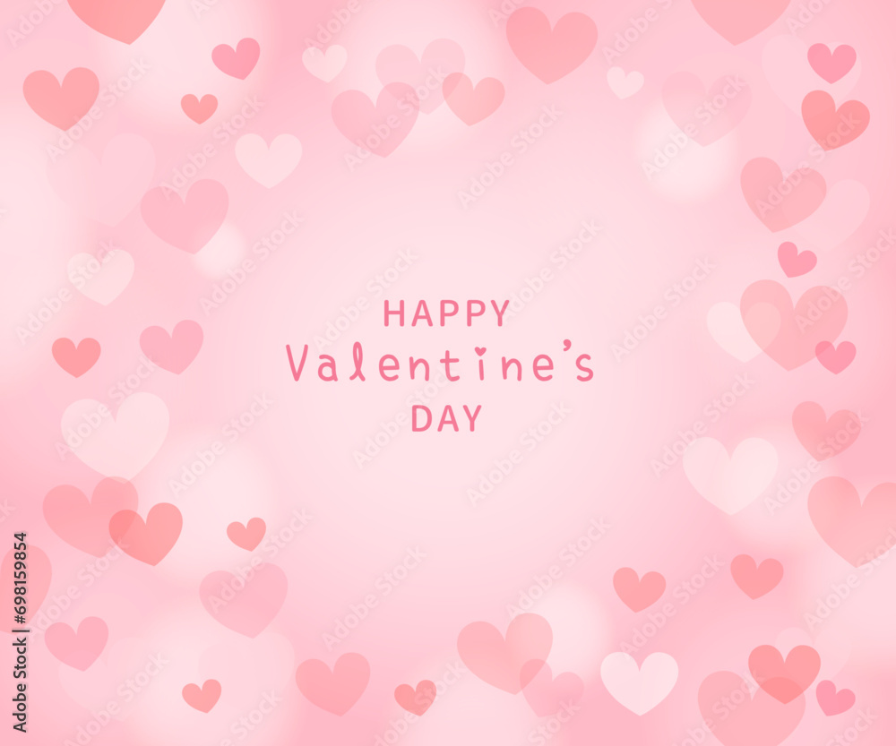 pink background with hearts Valentine's day background