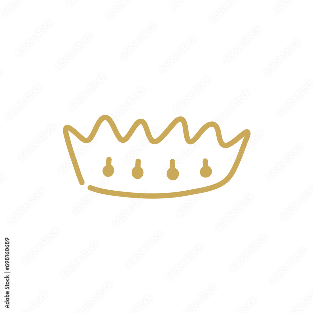 Hand drawn gold crown Hand drawn gold crown