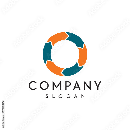 Circle aero round target logo design timeless emblem brand identity logotype abstract minimalist monogram typography vector editable	