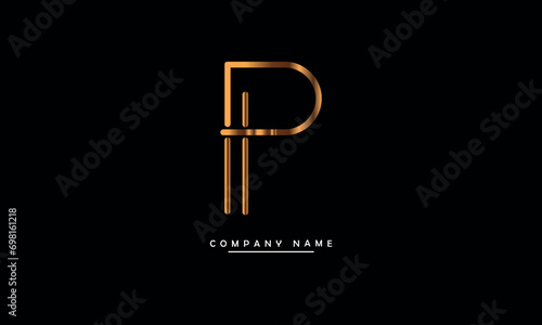 PI, IP, P, I Abstract Letters Logo Monogram