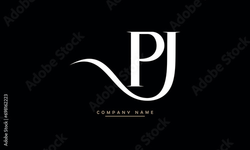 PJ, JP, P, J Abstract Letters Logo Monogram