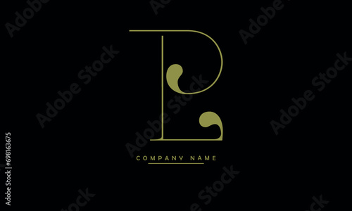 PL, LP, P, L Abstract Letters Logo Monogram
