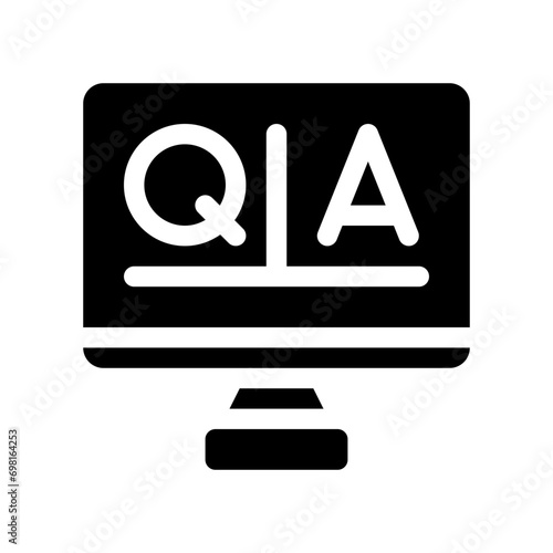 qa glyph icon