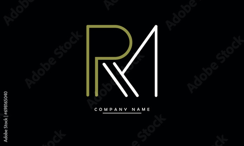 PM, MP, P, M Abstract Letters Logo Monogram