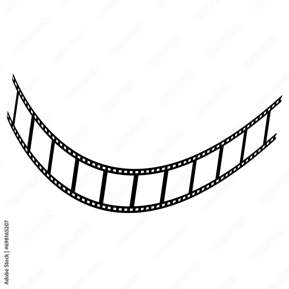 vector film strip. Film Strip icon. Movies Flim background with Flim roll. movie film strip. Film tape vintage icon isolate