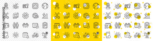 Outline Anti-dandruff flakes, Graph chart and Consumption growth line icons pack for web with Service, Alcohol addiction, Product knowledge line icon. Clipboard, Cloud computing. Vector