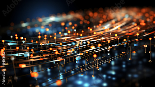 Digital Data Flow Backgroun...