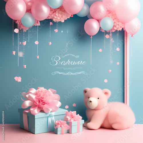 Sweet Beginnings Baby Shower Graphic Frame photo