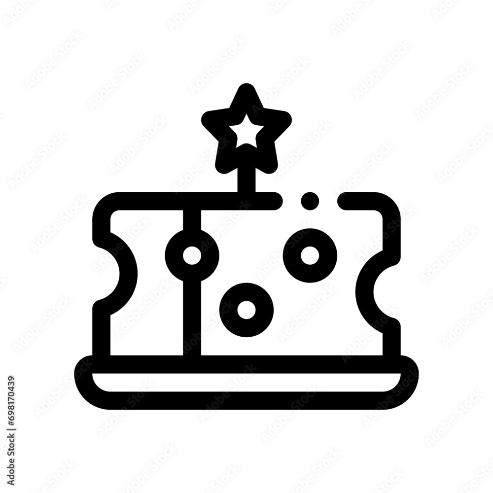 Fototapeta premium cheese line icon