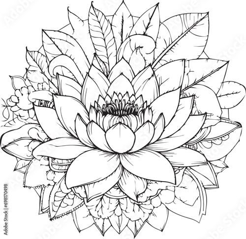 water lily larkspur july birth flower tattoo, realistic black and white water lily tattoo, water lily tattoo black and white, waterlily, minimalist geometric water lily tattoo