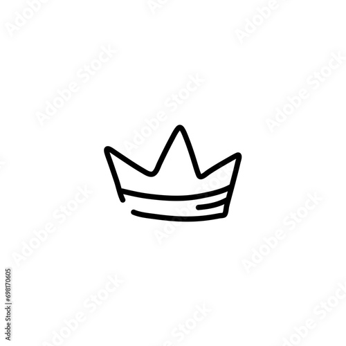 Doodle crown vector 