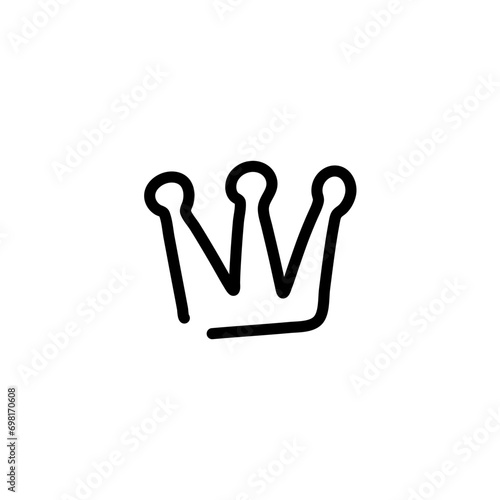 Doodle crown vector 