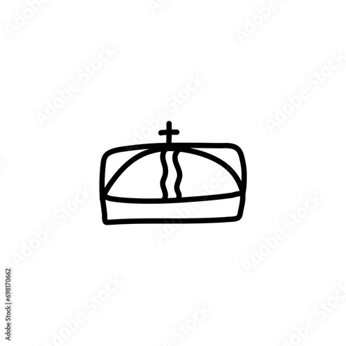 Doodle crown vector 