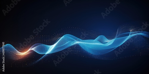 Abstract technology big data background wave