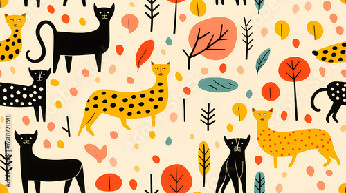 Wild animal wallpaper abstr...