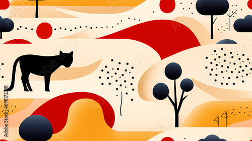 Wild animal wallpaper abstr...