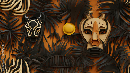 Wild animal wallpaper abstr...