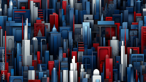 City with house on the stre...