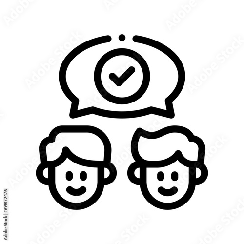employees line icon