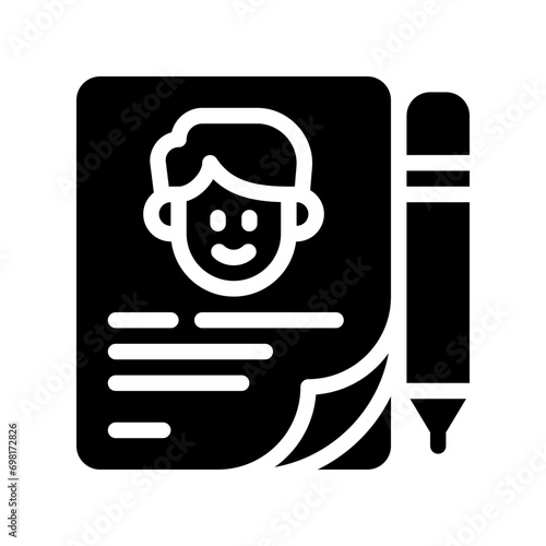 curriculum glyph icon