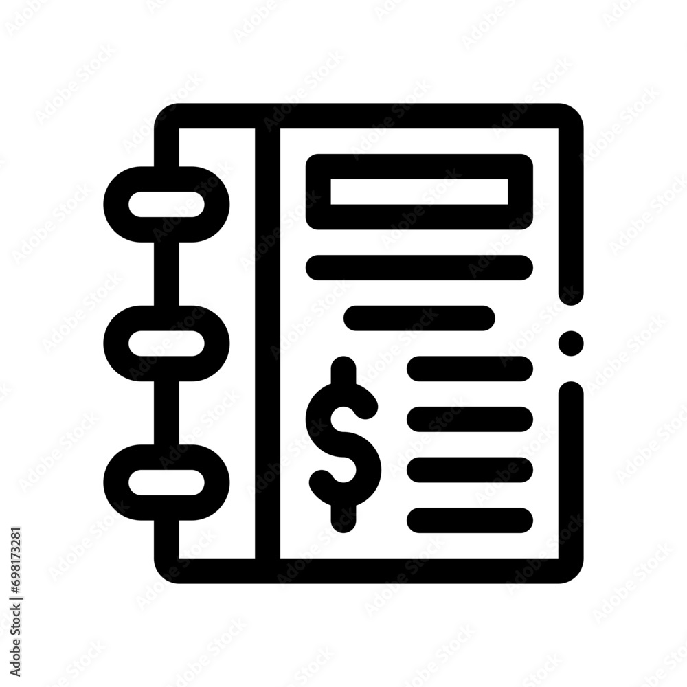 Fototapeta premium accounting line icon