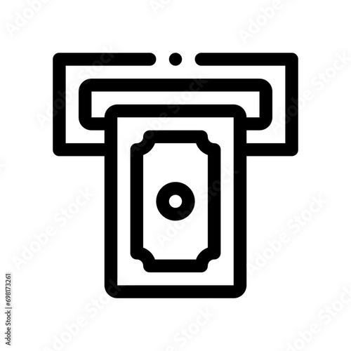 money withdrawal line icon