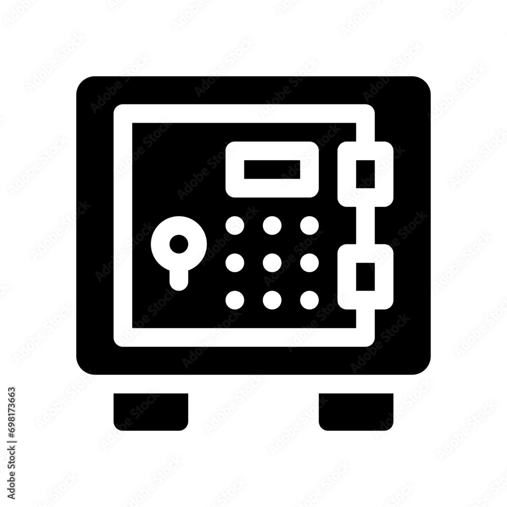 safety box glyph icon safety box glyph icon
