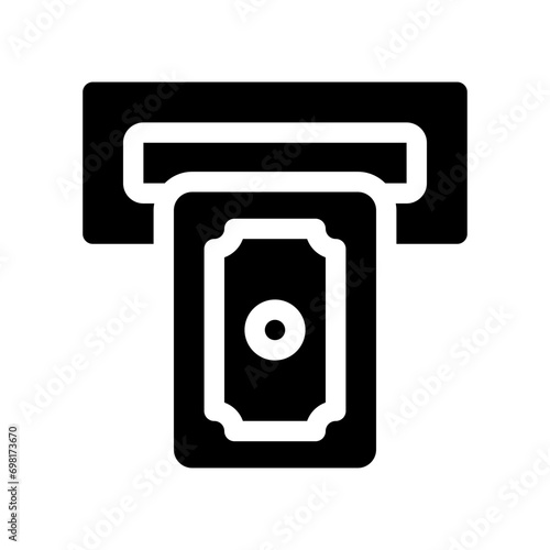 money withdrawal glyph icon