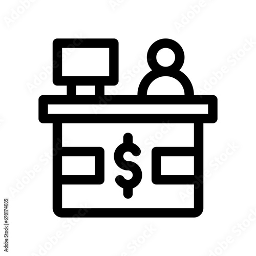 clerk line icon