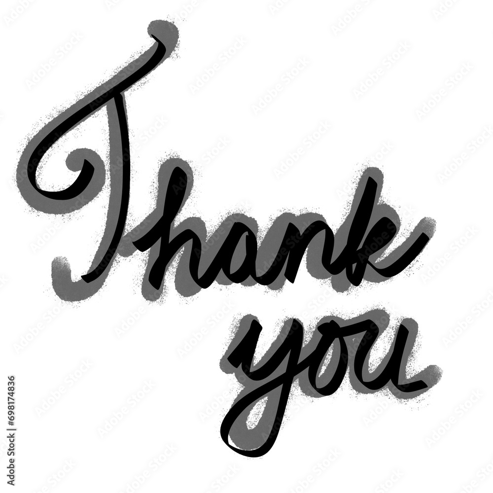 Fototapeta premium Thank you lettering