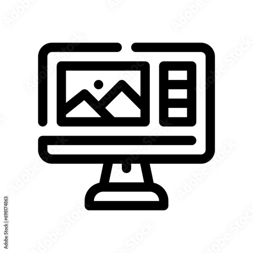 computer line icon