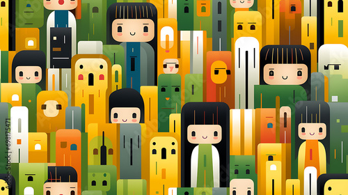 Seamless pattern with a smi...