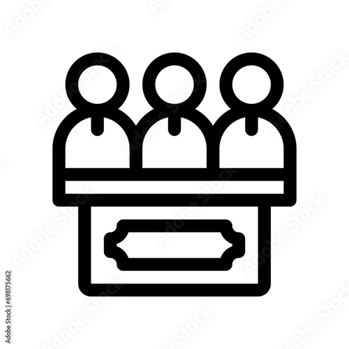 jury line icon