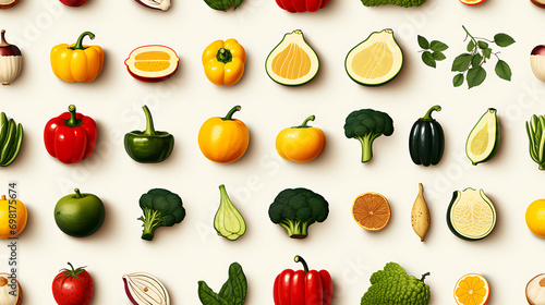 Vegetable seamless pattern with cute drawing seamless pattern. Healthy nutrition cartoon texture.