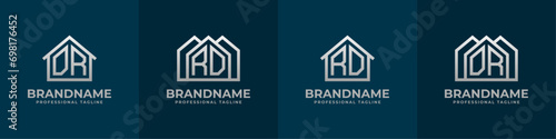 Letter DR and RD Home Logo Set. Suitable for any business related to house, real estate, construction, interior with DR or RD initials. photo