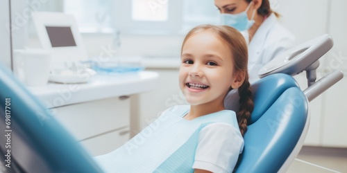 Children's dentistry for healthy teeth and beautiful smile at dentist