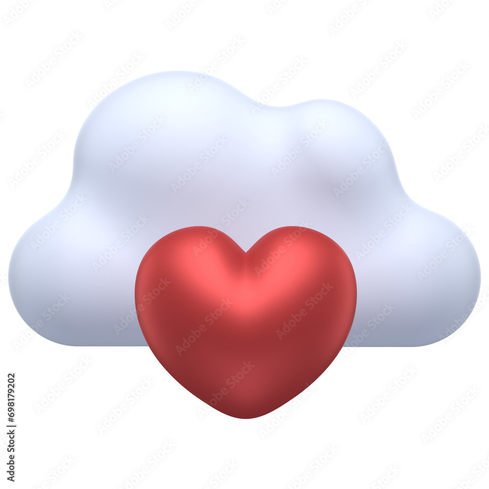 3D icon of a cloud 3D icon of a cloud
