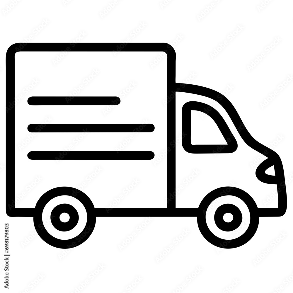icon delivery truck driving down the road icon delivery truck driving down the road