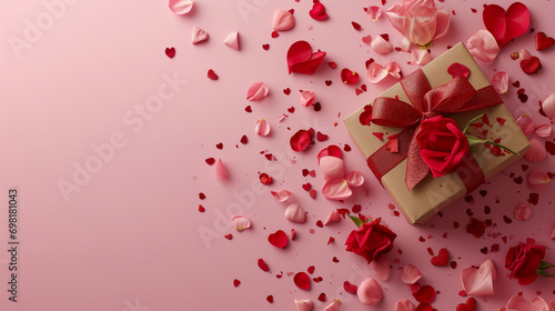 Valentine’s day banner for advertising and promotion in social media post.