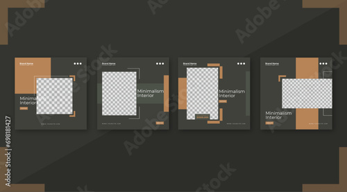 Luxury Real estate apartment and house for sale Instagram post  design template	