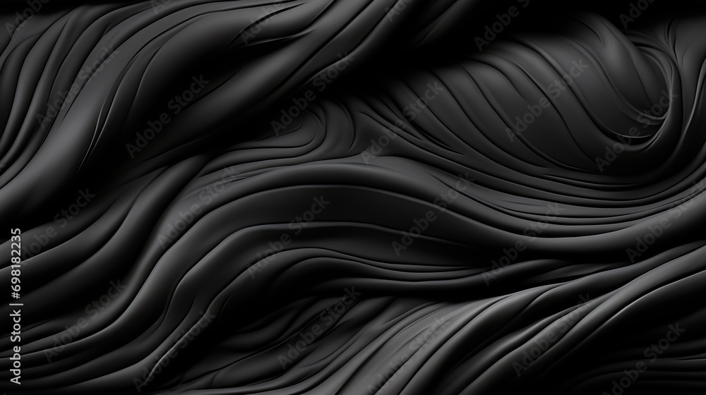 Black gypsum interior seamless background, line wave wall in a retro style Black gypsum interior seamless background, line wave wall in a retro style