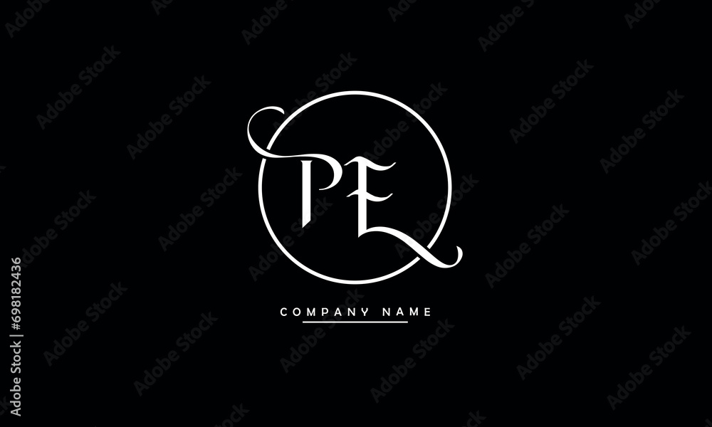 PE, EP, P, E Abstract Letters Logo Monogram PE, EP, P, E Abstract Letters Logo Monogram