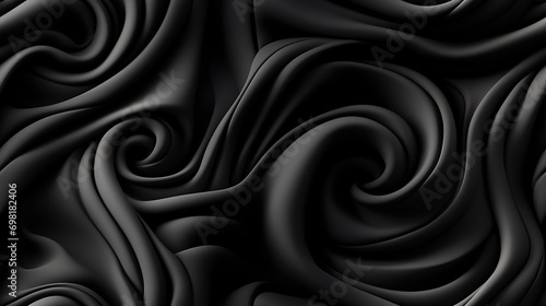 Black fabric textiles, silk...
